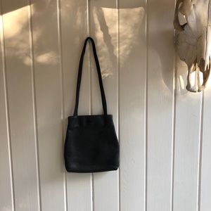 Nine West Black Leather Shoulder Purse.